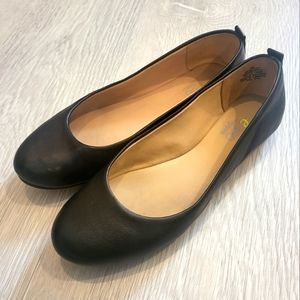 Easy Spirit e360 Cushioned Black Leather Ballet Flat Slipper